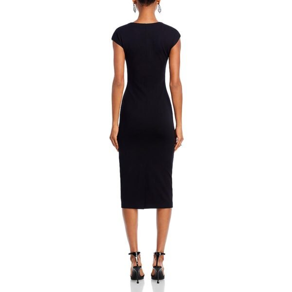 Aqua Womens Below knee Cap Sleeve Midi Dress - Image 5