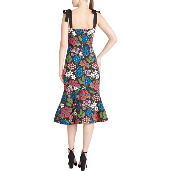 Amur Womens Below Knee Floral Print Midi Dress - Image 2