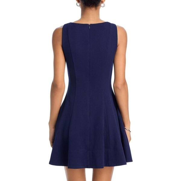 Aqua Womens Pockets Boat Neck Mini Dress - Image 2